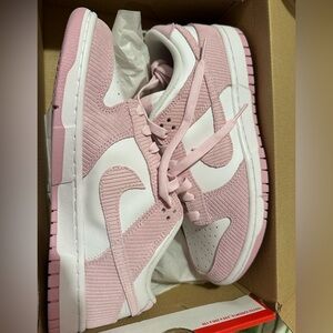 Nike Women's Pink and White Sneakers